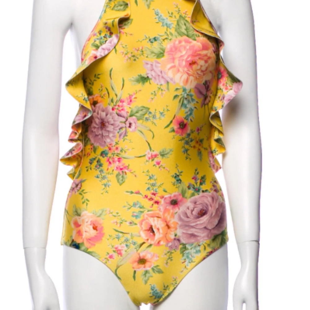 Zimmermann Yellow Floral swimsuit one piece